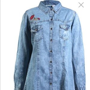 Nostalgia Women’s Embroidered Denim Tunic